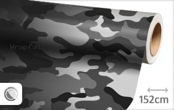 Camouflage zwart wit wrap folie