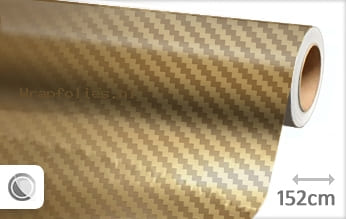 Goud chroom 3D carbon wrap folie