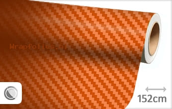 Oranje 3D carbon wrap folie
